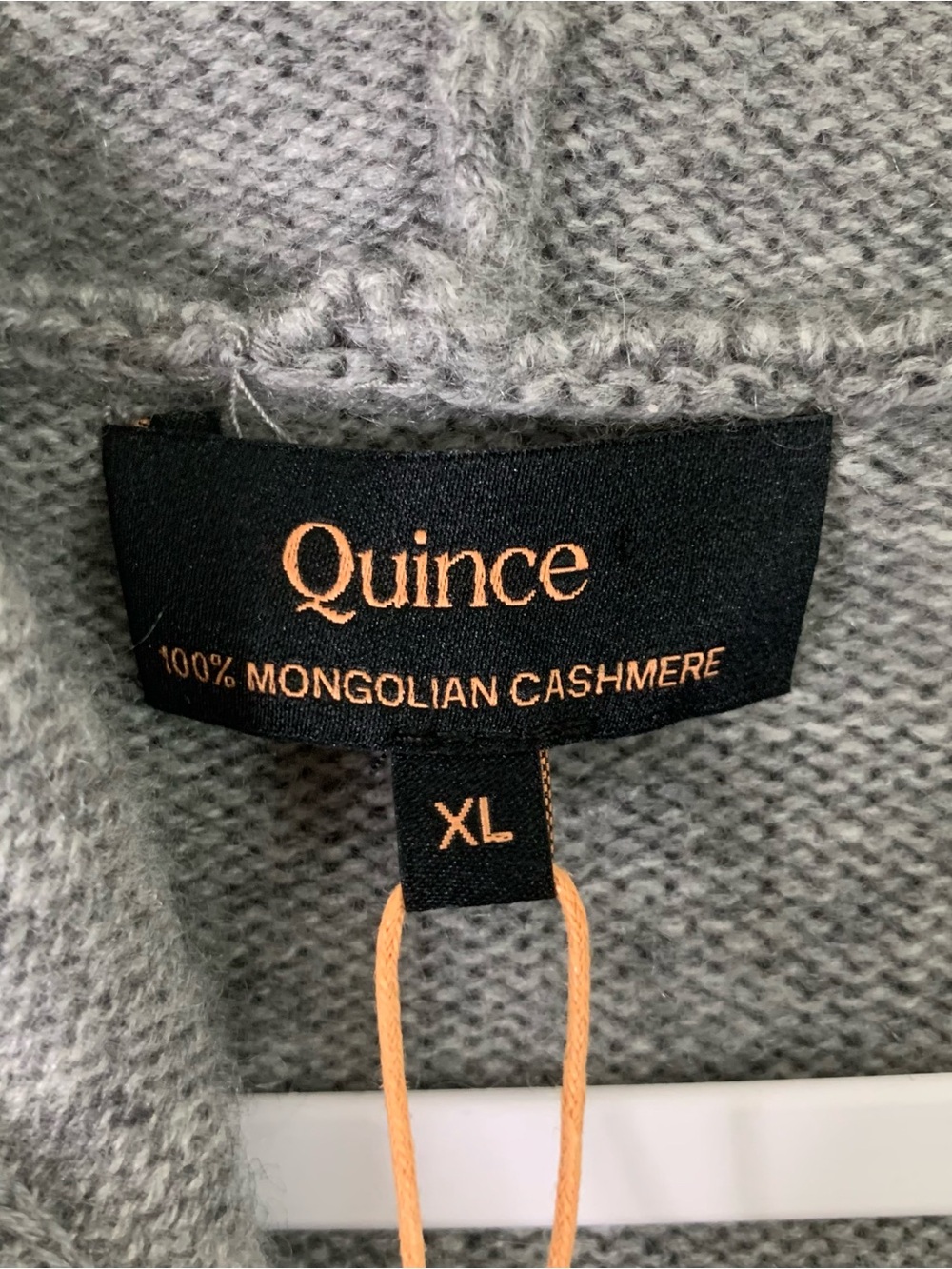 Quince Mens 100% Mongolian cashmere full zip hooded sweater XL NWT - Picture 7 of 11